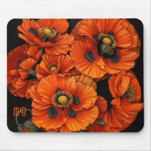Mousepad Beleza Radiante e Ousada Arte Floral de Papoula La