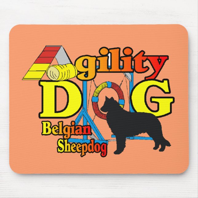 Mousepad Belga: Agilidade dos Ovinos Camisa Presentes (Frente)