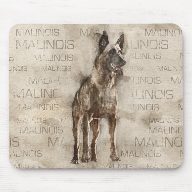Mousepad Belga Malinois - Mechelaar - Maligator (Frente)