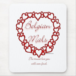 Mousepad Belga Malinois True Love; Love Belga Malinois