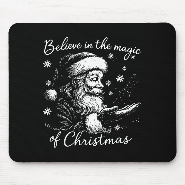 Mousepad Believe In The Magic Of Christmas, Funny Christmas (Frente)