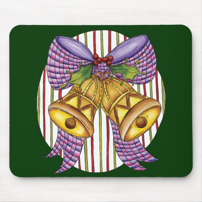 Mousepad Belinhos bonitos de natal com fita e Arco (Frente)