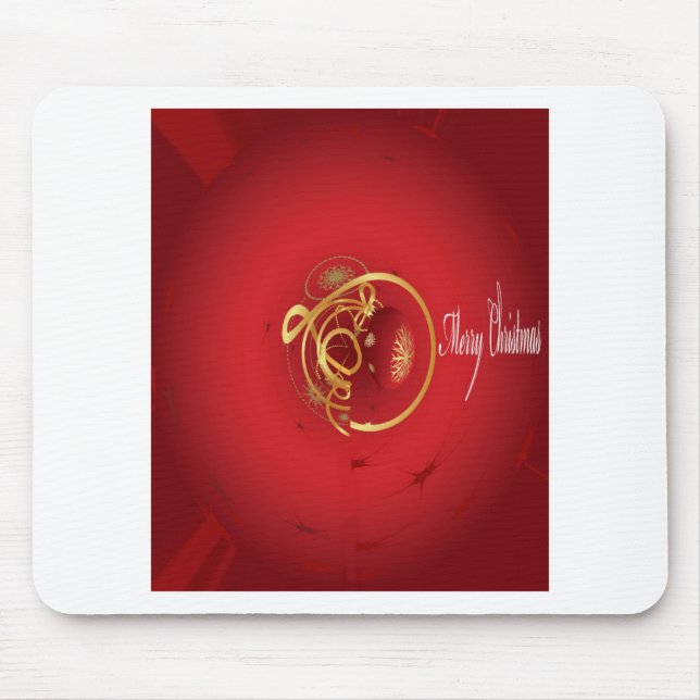 Mousepad Beliscos de Natal Vermelho têm um belo dia (Frente)