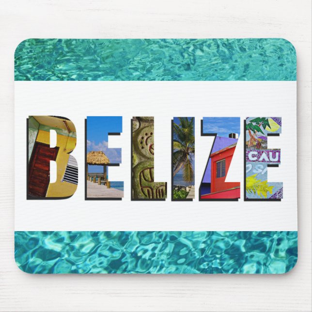 Mousepad Belize Tropical Beach Blue Ocean FoViagem (Frente)