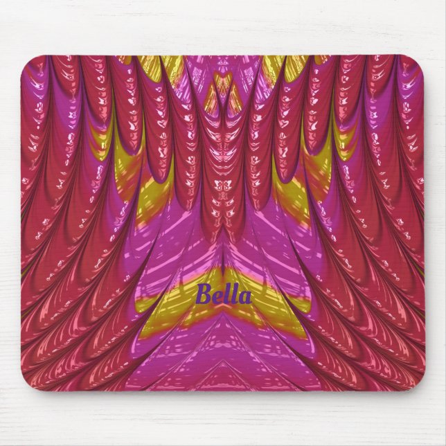 Mousepad BELLA ~ Padrão 3D Bonito ~ Personalizado (Frente)