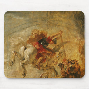 Mousepad Bellerophon que monta Pegasus que luta o