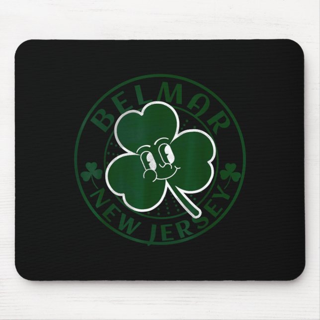 Mousepad Belmar New Jersey Irish Shamrock Nj Retro Souvenir (Frente)