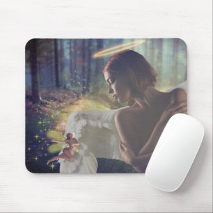 Mousepad Belo Anjo com a Fada Fantasy Art
