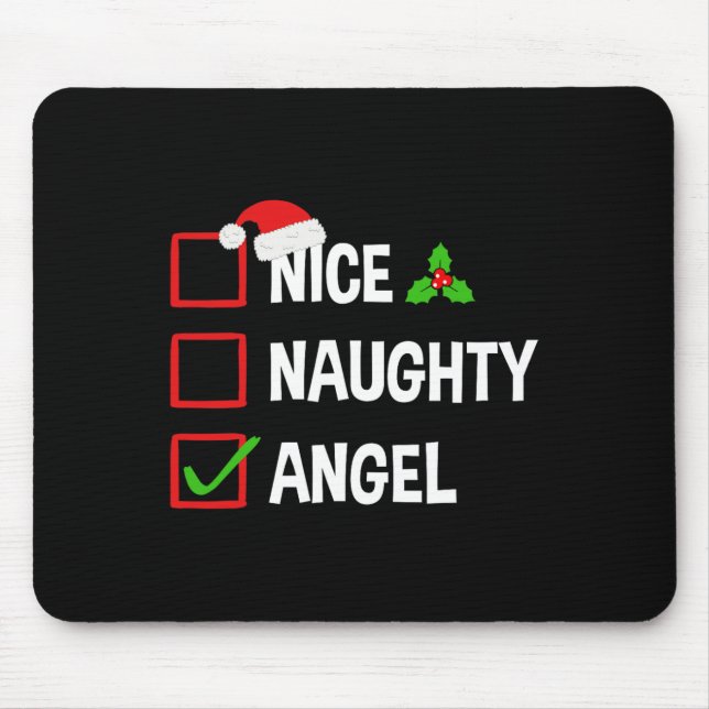 Mousepad Belo Anjo Engraçado Natal Xmas (Frente)