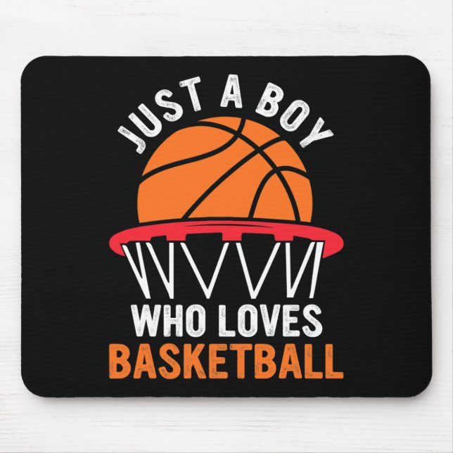 Mousepad Belo Basquete Para Meninos - Apenas Um Menino Que  (Frente)