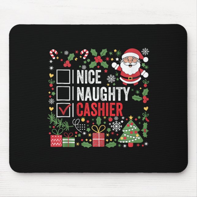 Mousepad Belo Cashier Engraçado Natal Papai Noel T (Frente)