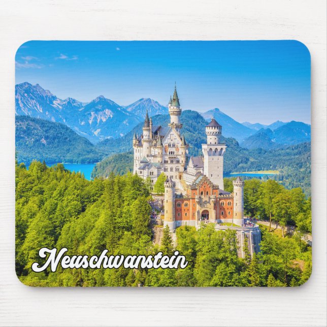 Mousepad Belo Castelo Neuschwanstein, Alemanha (Frente)