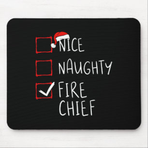 Mousepad Belo Chefe de Fogo da Lista de Natal Papai Noel