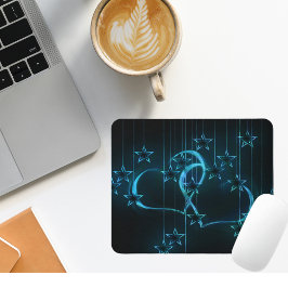 Mousepad Belo coração e estrelado