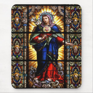 Mousepad Belo Coração Religioso Sagrado da Virgem Maria