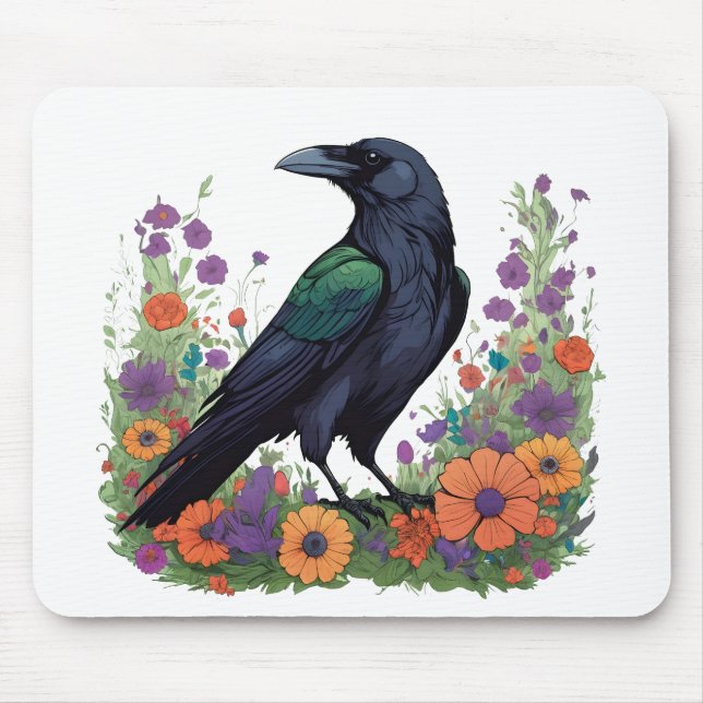 Mousepad Belo corvo preto (Frente)