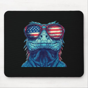 Mousepad Belo Costume De Réptil Patriótico Para Lizard E 4º