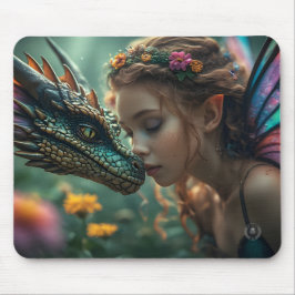 Mousepad Belo Design de Dragão Verde Elfo