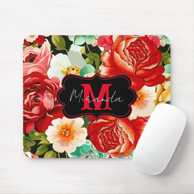 Mousepad Belo Design Floral - Personalizar (Com mouse)