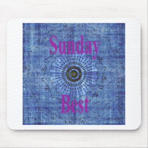 Mousepad Belo Incrível Design Moderno de Denim: Sunday Best