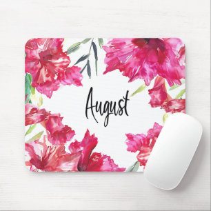 Mousepad Belo mês de nascimento Flores/Agosto