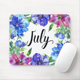 Mousepad Belo mês de nascimento Flores/Julho