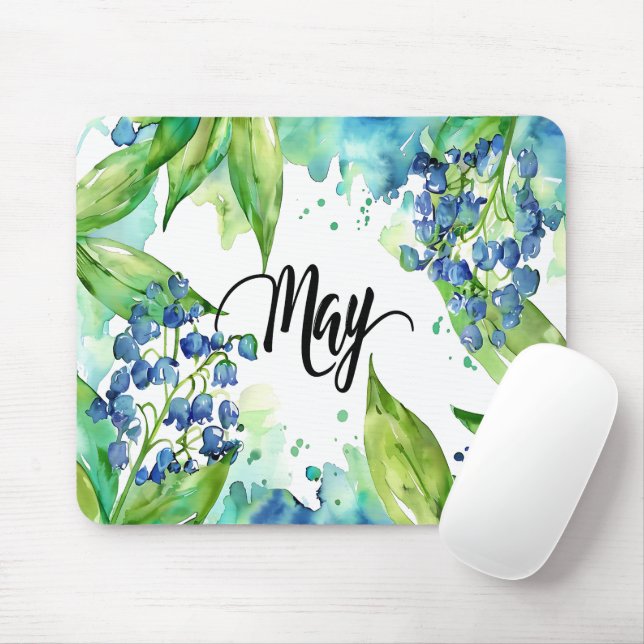 Mousepad Belo mês de nascimento Flores/Maio (Com mouse)