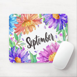 Mousepad Belo mês de nascimento Flores/Setembro