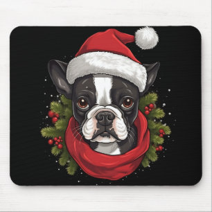 Mousepad Belo Natal, Boston Terrier Dog