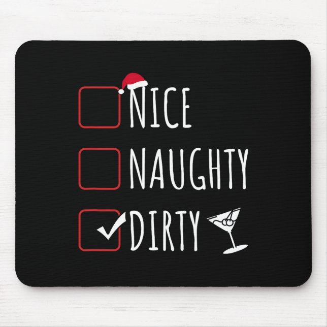 Mousepad Belo Natal Sujo, Engraçado, Sujo Martini (Frente)