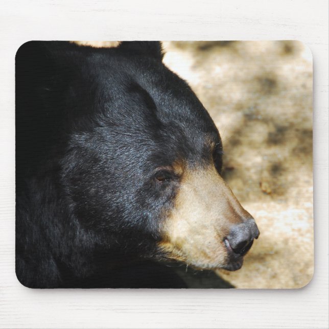 Mousepad Belo Pad de Mouse de Urso Negro (Frente)