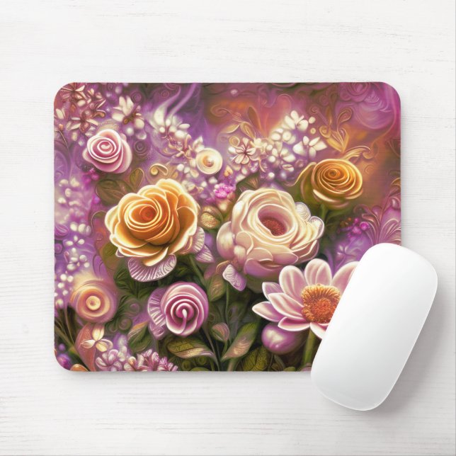 Mousepad Belo padrão de acrilato (Com mouse)
