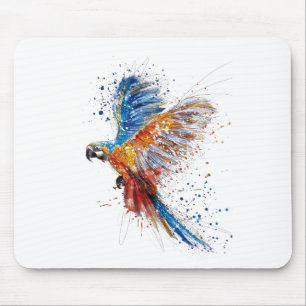 Mousepad Belo papagaio levantando asas