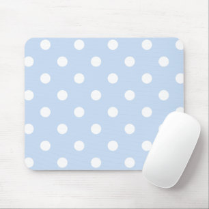 Mousepad Belo Pastel Azul Claro Com Grandes Bolinhas