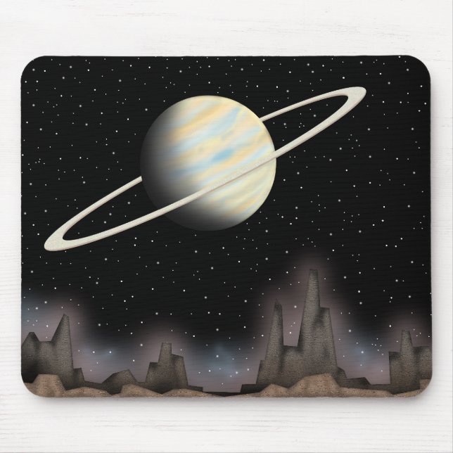 Mousepad Belo planeta situado no espaço exterior. (Frente)