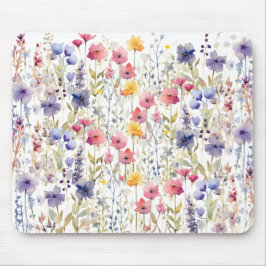Mousepad Belo Primavera de Flores de Aquarela