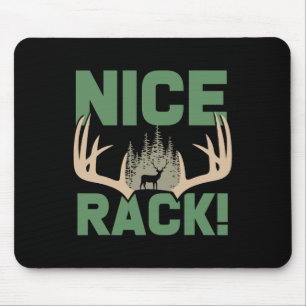 Mousepad Belo Rack Antlers Deer Engraçado Caçando Humor Caç