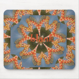 Mousepad Belo vazio de girafa colorida africana