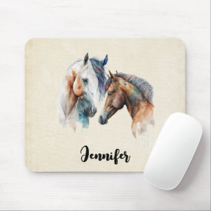 Mousepad Belos Cavalos Estilo Boho Ocidental