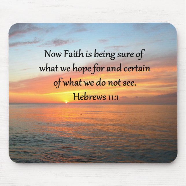 MOUSEPAD BELOS HEBREWS 11:1 DESIGN SUNRISE (Frente)
