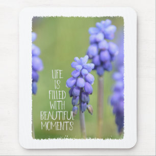 Mousepad Belos Momentos Flores Roxas