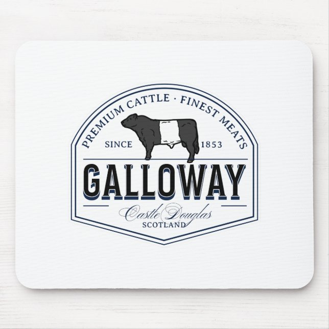 Mousepad Beltie de Crachá Galloway Raça Galloway (Frente)