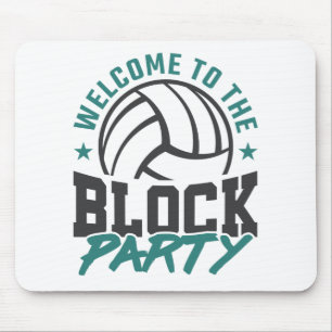 Mousepad Bem-vindo ao Bloco de Voleibol do Partido do Bloco