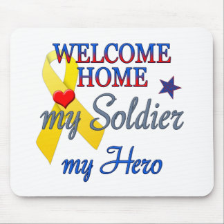 Mousepad Bem-vindo ao lar Meu Soldado Meu Herói