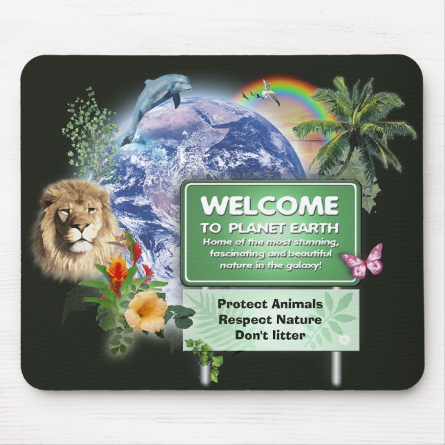 Mousepad Bem-vindo ao Planeta Terra (Frente)