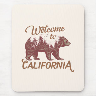 Mousepad Bem-vindo ao Urso da Califórnia