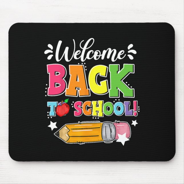 Mousepad Bem-vindo Byck à Escola Primeiro Dia de Aula Profe (Frente)