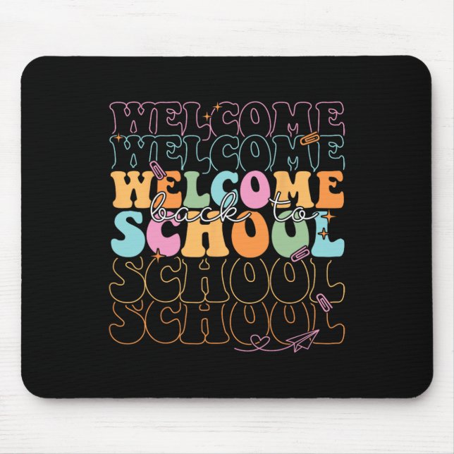 Mousepad Bem-vindo de Volta à Escola 2025 Professores Aluno (Frente)