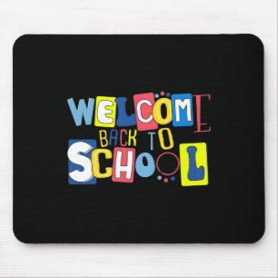 Mousepad Bem-vindo de Volta à Escola Fofo Colorido