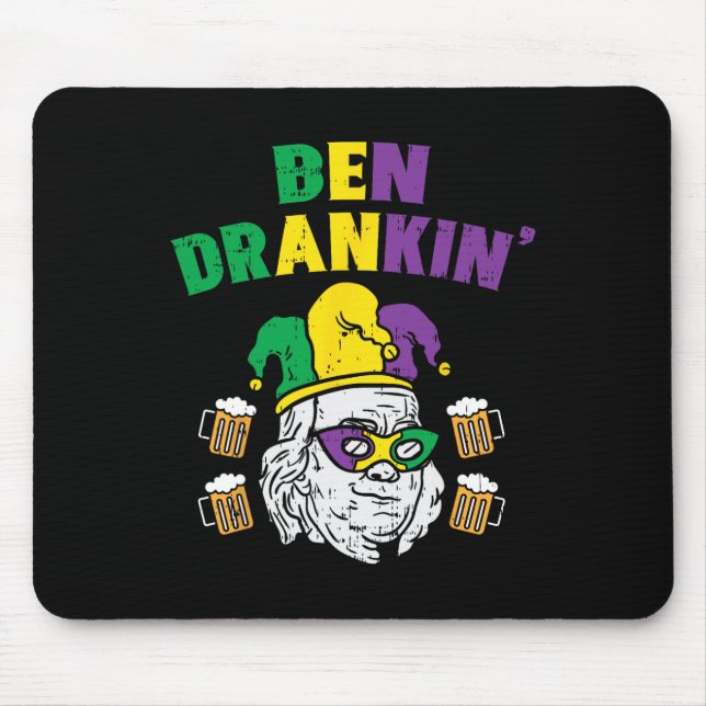 Mousepad Ben Drankin Franklin Presidente Americano Funny Ma (Frente)